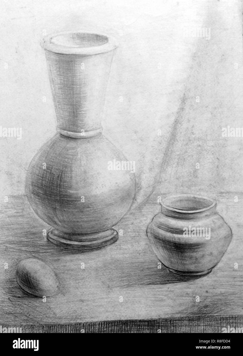 Akademische Zeichenstift, Ausbildung noch Leben handgefertigte Stockfoto