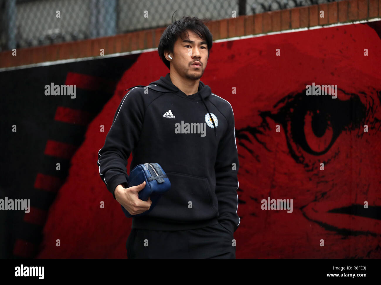 Von Leicester City Shinji Okazaki kommt für die Premier League Spiel im Selhurst Park, London. Stockfoto