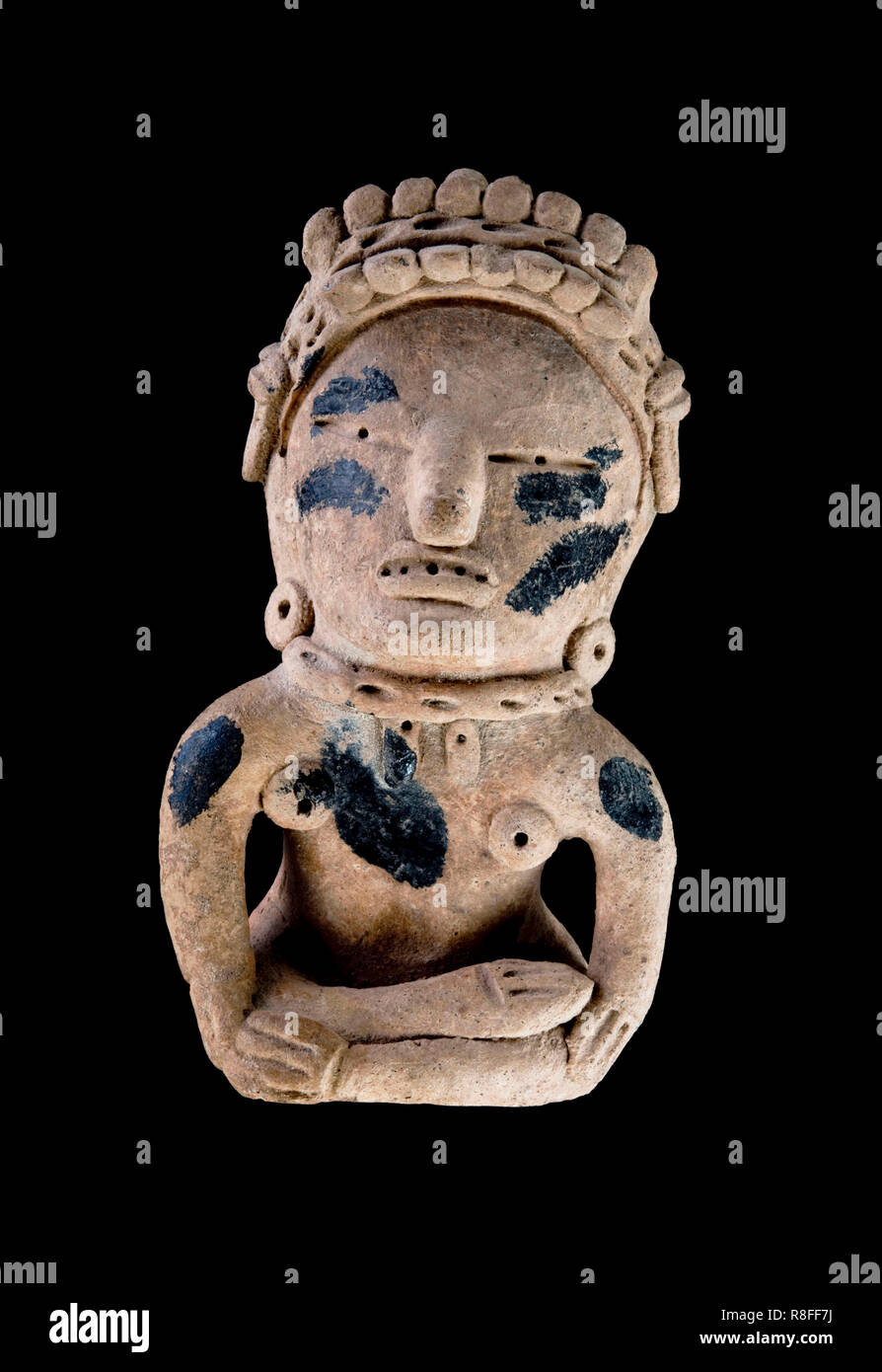Pre Columbian Warroir rund 600-1000 AD. Stockfoto