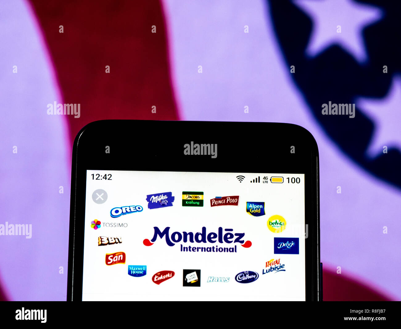 Itera Firmenlogo auf dem Smartphone angezeigt. Stockfoto