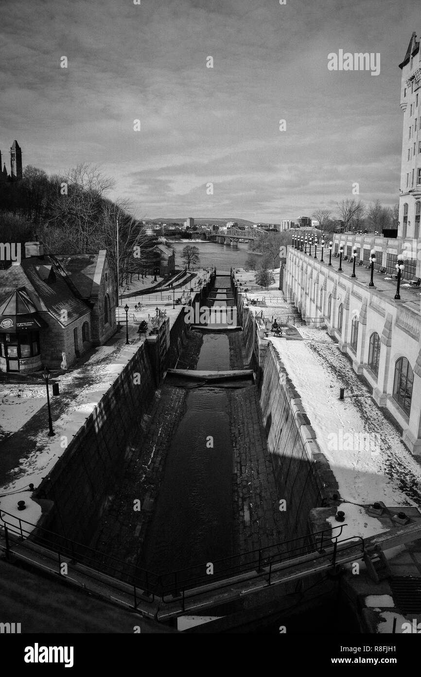 Der Rideau-Kanal, Ottawa, Kanada Stockfoto