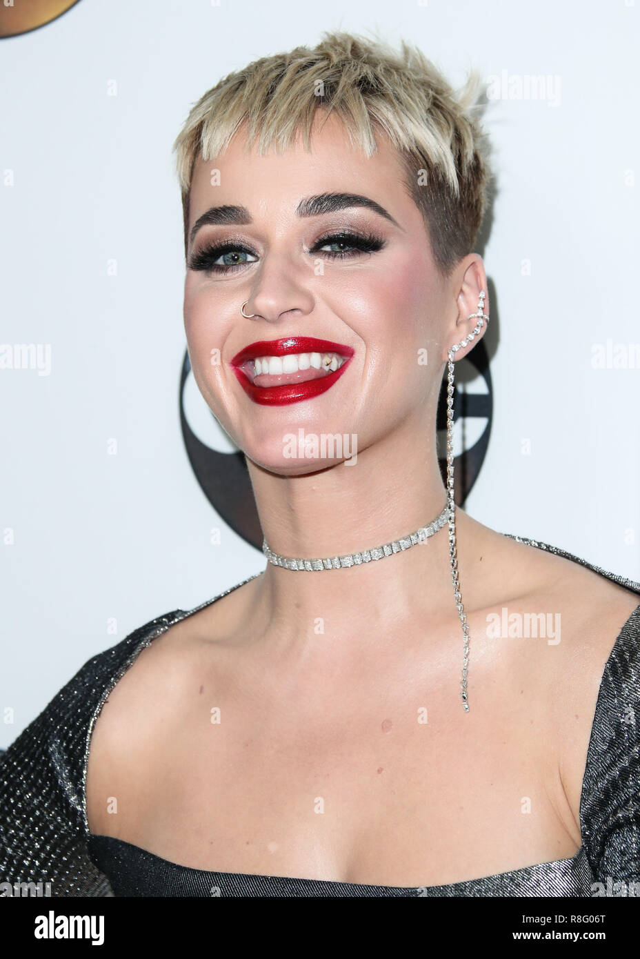 PASADENA, Los Angeles, CA, USA - Januar 08: Katy Perry am Disney ABC-Gruppe bewirtet der TCA Winter Press Tour 2018 im Langham Huntington Hotel statt am 8. Januar 2018 in Pasadena, Los Angeles, Kalifornien, Vereinigte Staaten. (Foto von Xavier Collin/Image Press Agency) Stockfoto