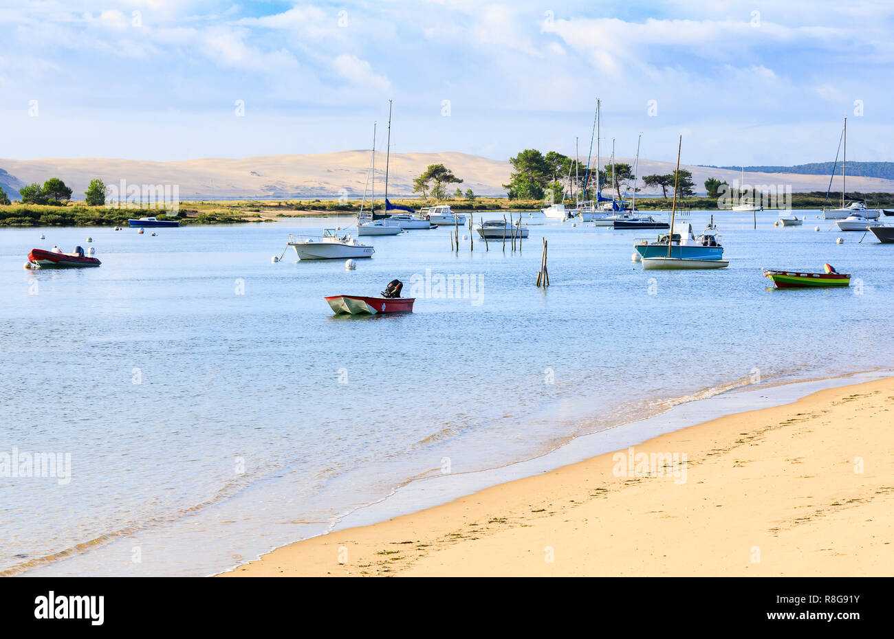 Leuchtturm Strand, Cap Ferret, Frankreich Stockfoto