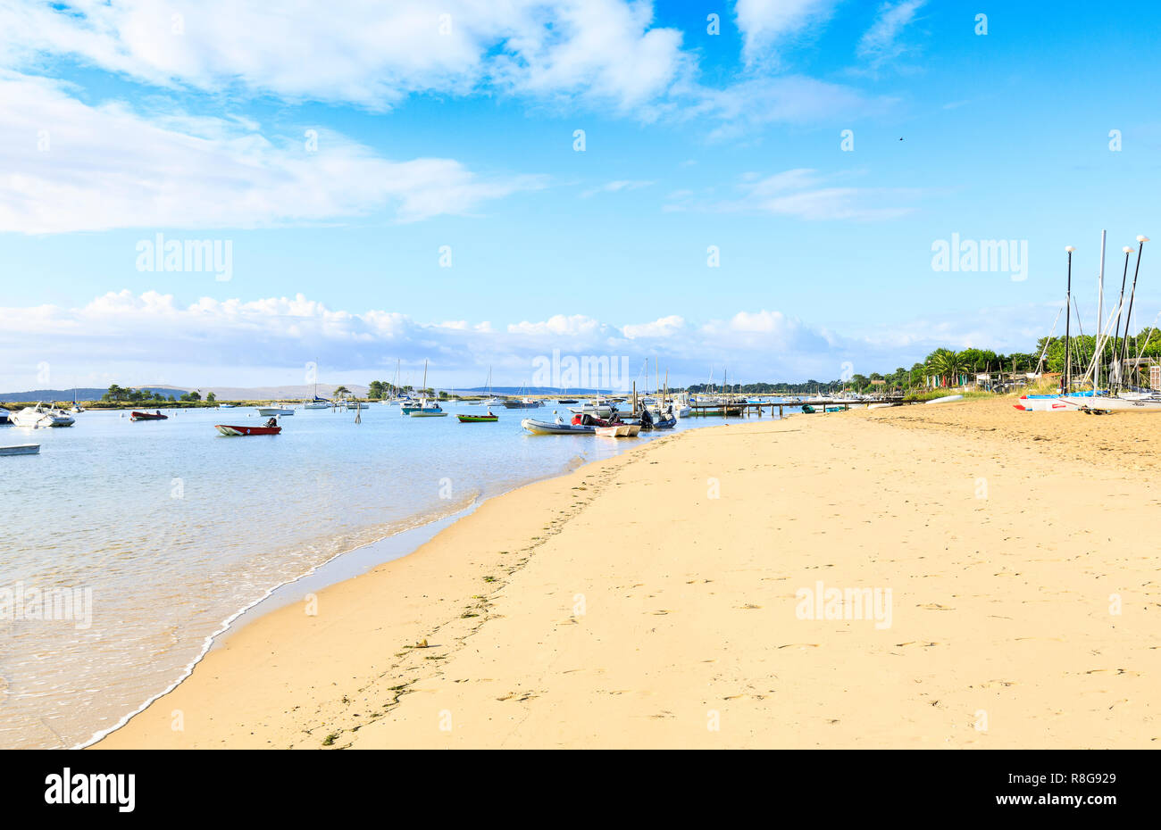 Leuchtturm Strand, Cap Ferret, Frankreich Stockfoto