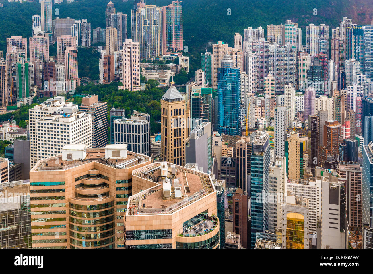 Hong Kong China Stadtbild von oben. Stockfoto