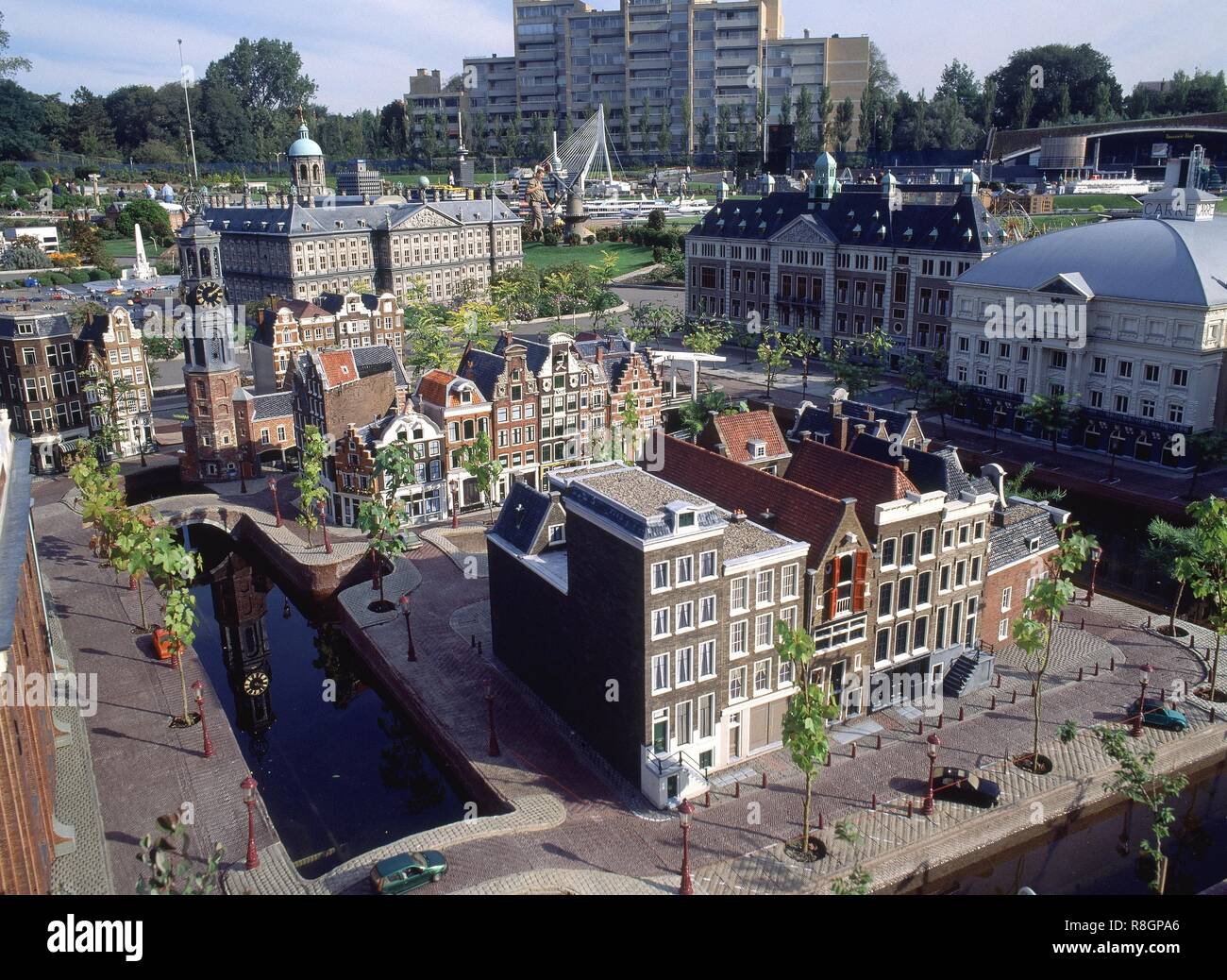 MAQUETA A ESCALA 1:25 DE LA CASA DE ANNE FRANK EN AMSTERDAM. Lage: MADURODAM. LA HAYA. HOLANDA. Stockfoto