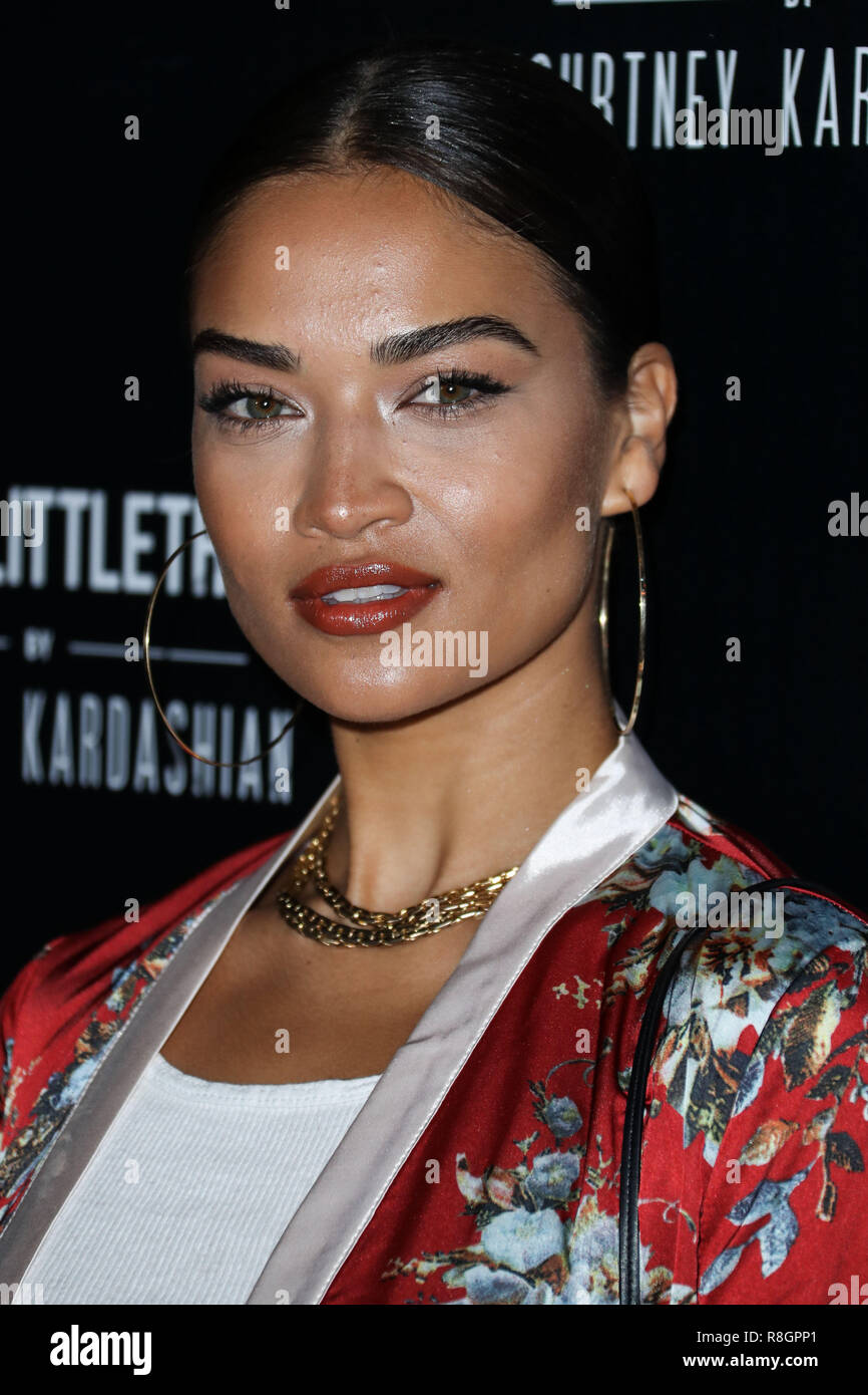 WEST HOLLYWOOD, Los Angeles, CA, USA - 25. Oktober: Modell Shanina Shaik kommt an der PrettyLittleThing von Kourtney Kardashian Launch bei Mohn am 25. Oktober 2017 in West Hollywood, Los Angeles, Kalifornien, USA. (Foto von Xavier Collin/Image Press Agency) Stockfoto