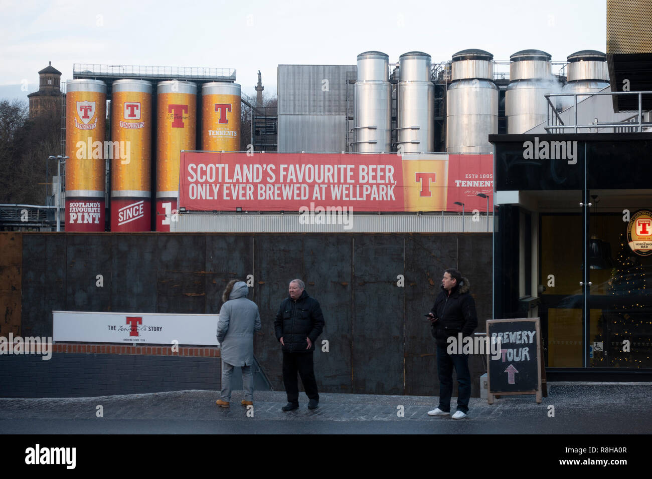 Tennent Caledonian Brauereien Wellpark Brauerei in Glasgow, Schottland, Großbritannien Stockfoto