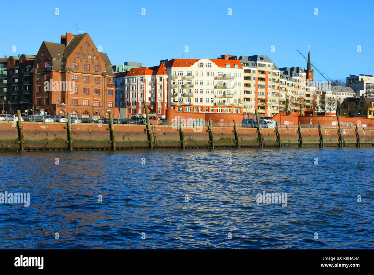 Allgemeine Ansicht aus Hamburg im Hafen Stockfoto