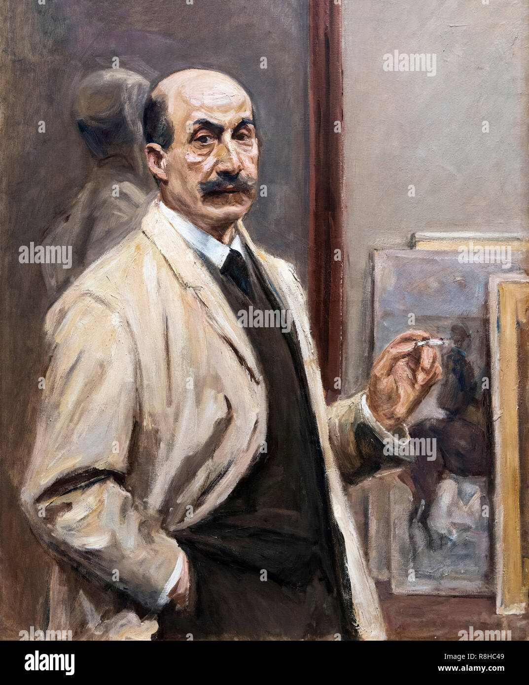 Self Portrait von Max Liebermann (1847-1935), Öl auf Leinwand, 1909/10 Stockfoto