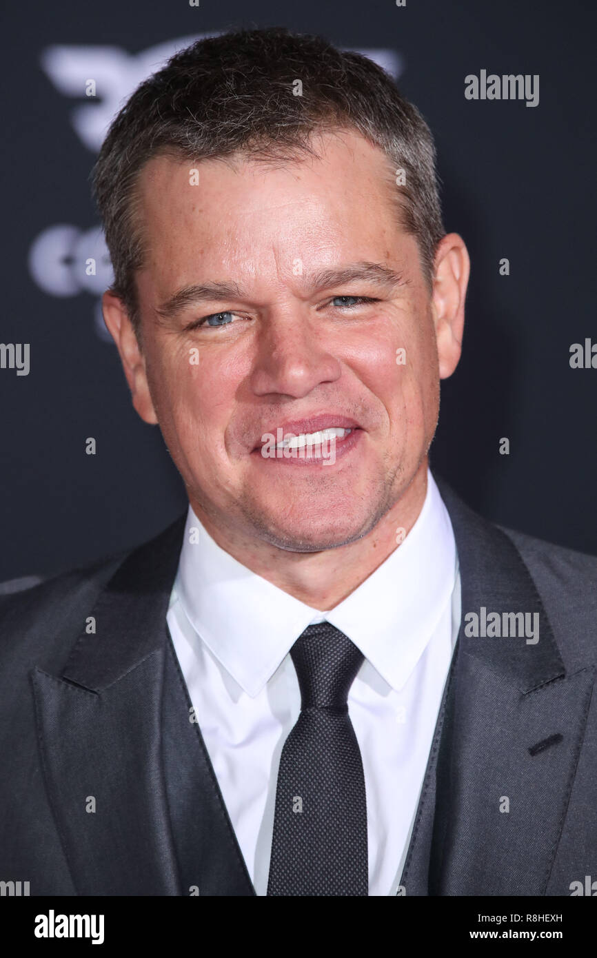 HOLLYWOOD, Los Angeles, CA, USA - 10. Oktober: Matt Damon bei der Weltpremiere von Disney und Marvel 'Thor: Ragnarök' am El Capitan Theatre am 10. Oktober 2017 in Hollywood, Los Angeles, Kalifornien, USA. (Foto von Xavier Collin/Image Press Agency) Stockfoto