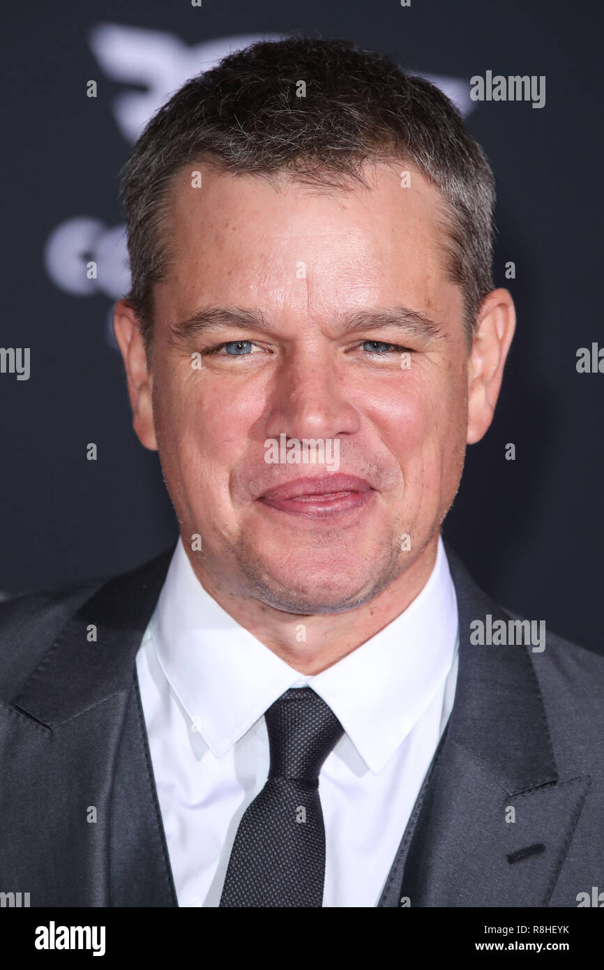 HOLLYWOOD, Los Angeles, CA, USA - 10. Oktober: Matt Damon bei der Weltpremiere von Disney und Marvel 'Thor: Ragnarök' am El Capitan Theatre am 10. Oktober 2017 in Hollywood, Los Angeles, Kalifornien, USA. (Foto von Xavier Collin/Image Press Agency) Stockfoto