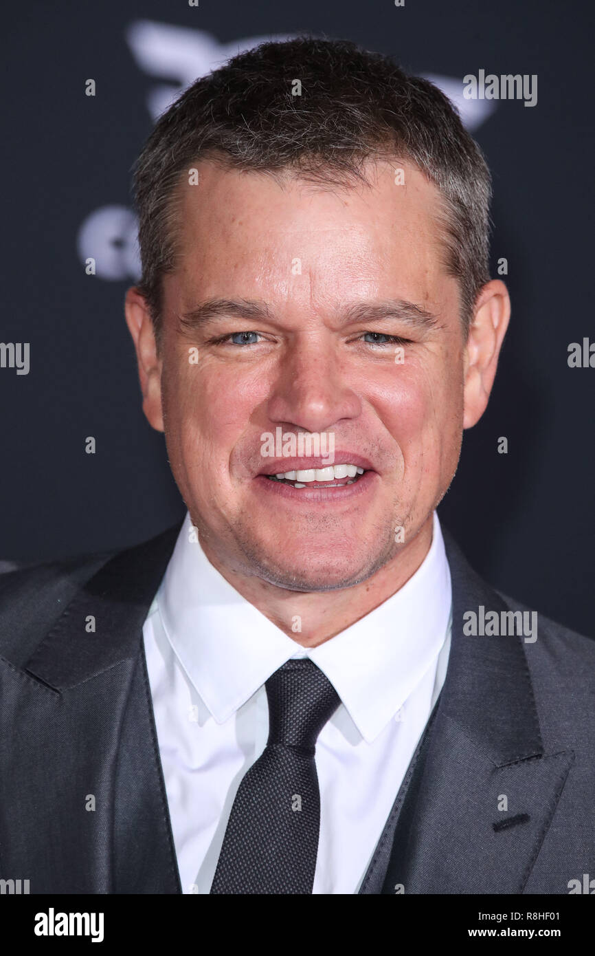 HOLLYWOOD, Los Angeles, CA, USA - 10. Oktober: Matt Damon bei der Weltpremiere von Disney und Marvel 'Thor: Ragnarök' am El Capitan Theatre am 10. Oktober 2017 in Hollywood, Los Angeles, Kalifornien, USA. (Foto von Xavier Collin/Image Press Agency) Stockfoto