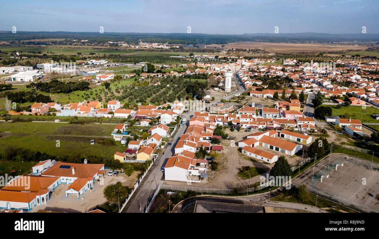Luftbild foto Couco in Coruche Portugal Stockfoto