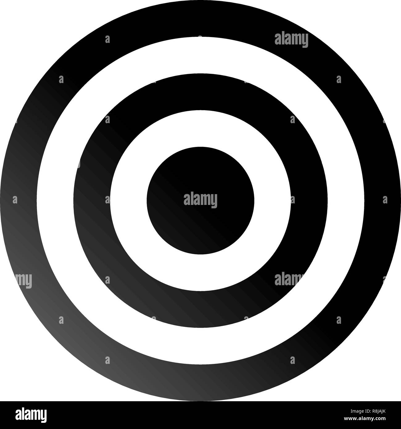 Ziel Zeichen - schwarz Gradient transparent, isoliert - Vector Illustration Stock Vektor
