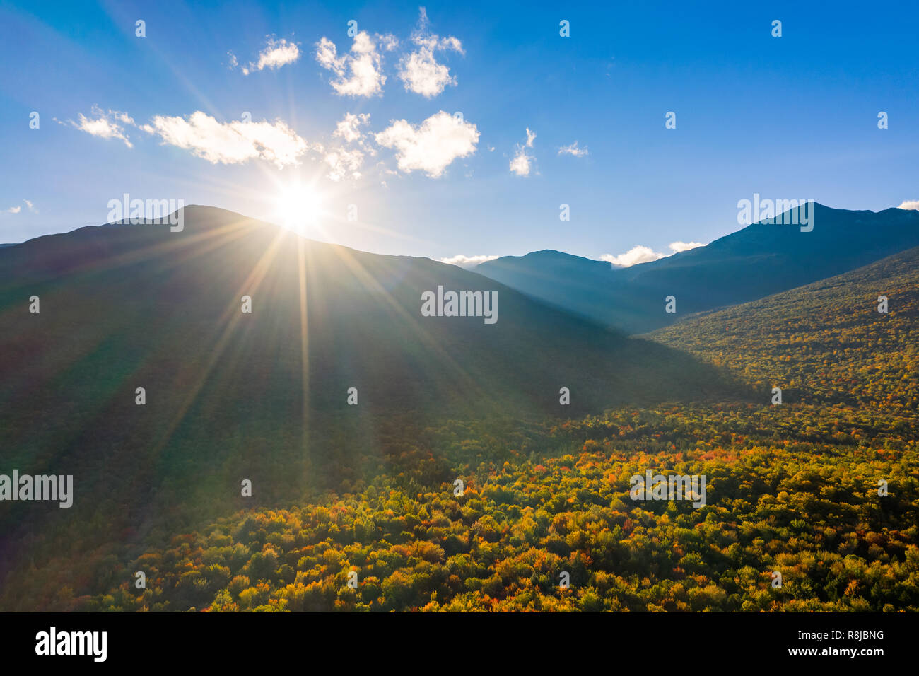 Sonnenuntergang am Mount Washington, New Hampshire Stockfoto