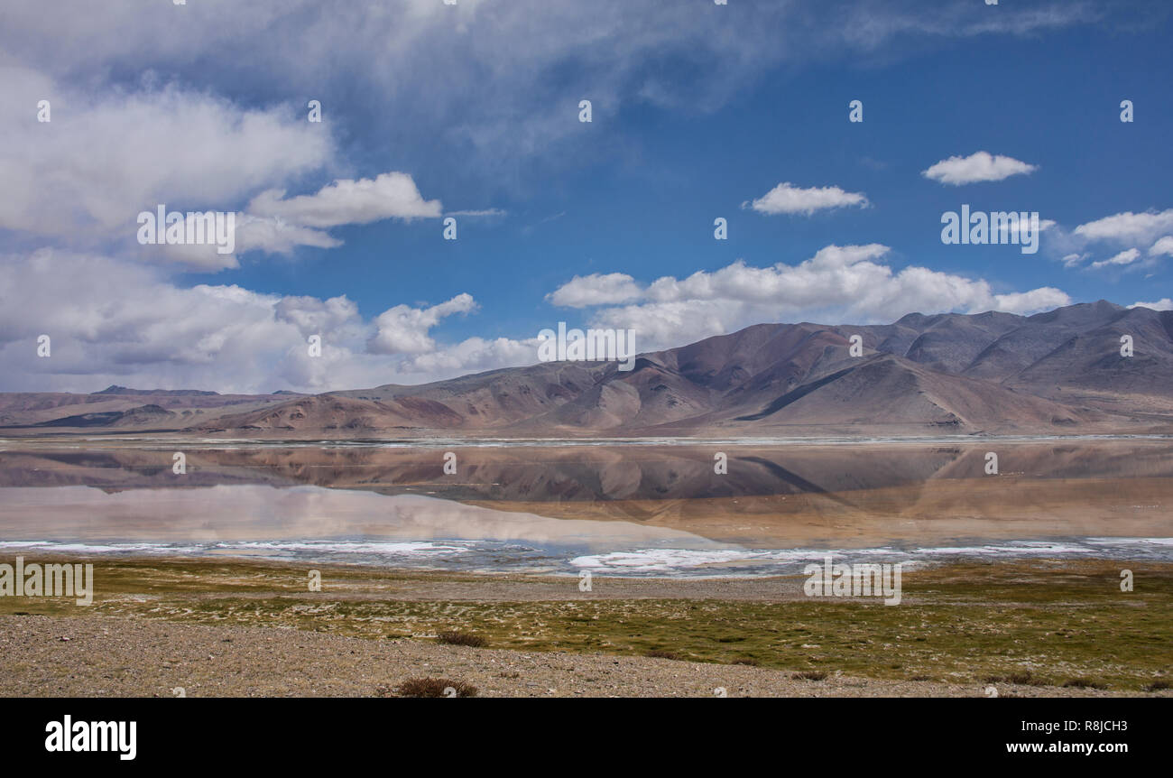 Einsamkeit; Tso Kar See, Ladakh, Indien Stockfoto