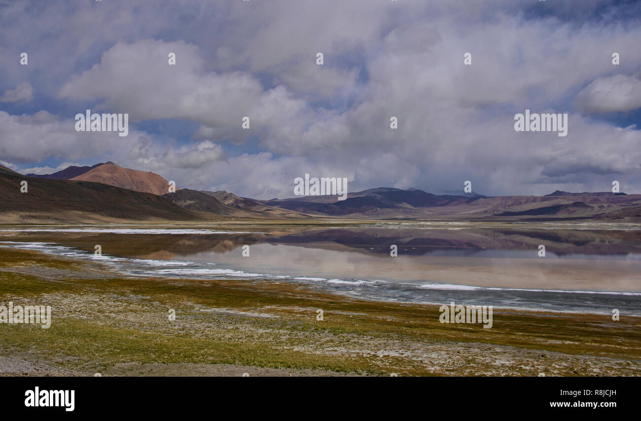 Einsamkeit; Tso Kar See, Ladakh, Indien Stockfoto