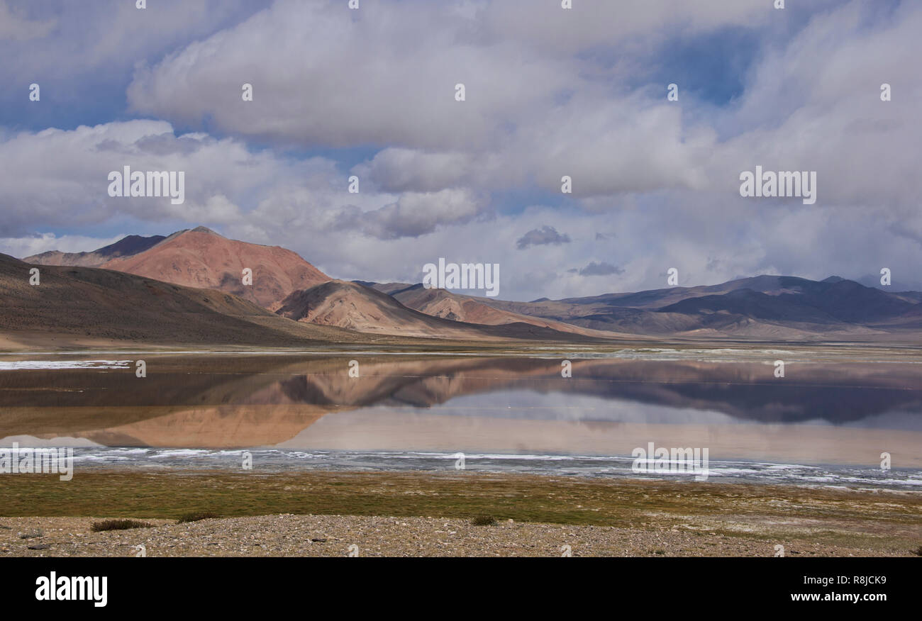 Einsamkeit; Tso Kar See, Ladakh, Indien Stockfoto