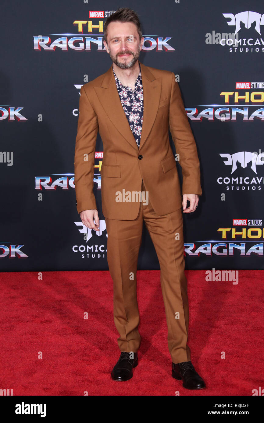 HOLLYWOOD, Los Angeles, CA, USA - 10. Oktober: Chris Hardwick bei der Weltpremiere von Disney und Marvel 'Thor: Ragnarök' am El Capitan Theatre am 10. Oktober 2017 in Hollywood, Los Angeles, Kalifornien, USA. (Foto von Xavier Collin/Image Press Agency) Stockfoto