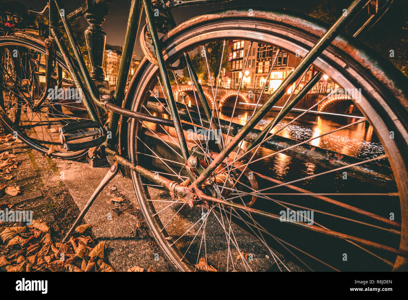 Fahrrad in Amsterdam Stockfoto