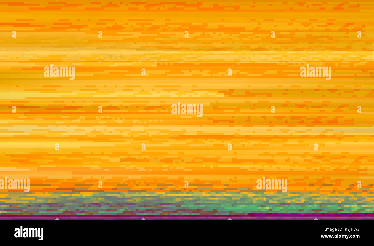 Horizontale Linien Pixel Hintergrund abstrakte beschädigt Computer digitale Datei Stockfoto