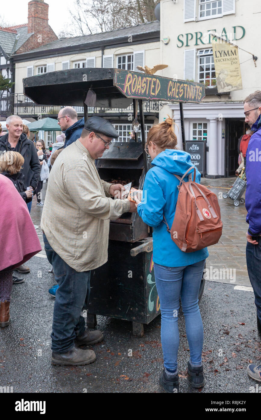 Samstag, 08 Dezember 2018-T er jährliche Lymm Dickensian Festival in Warrington, Cheshire, England, UK. Stockfoto