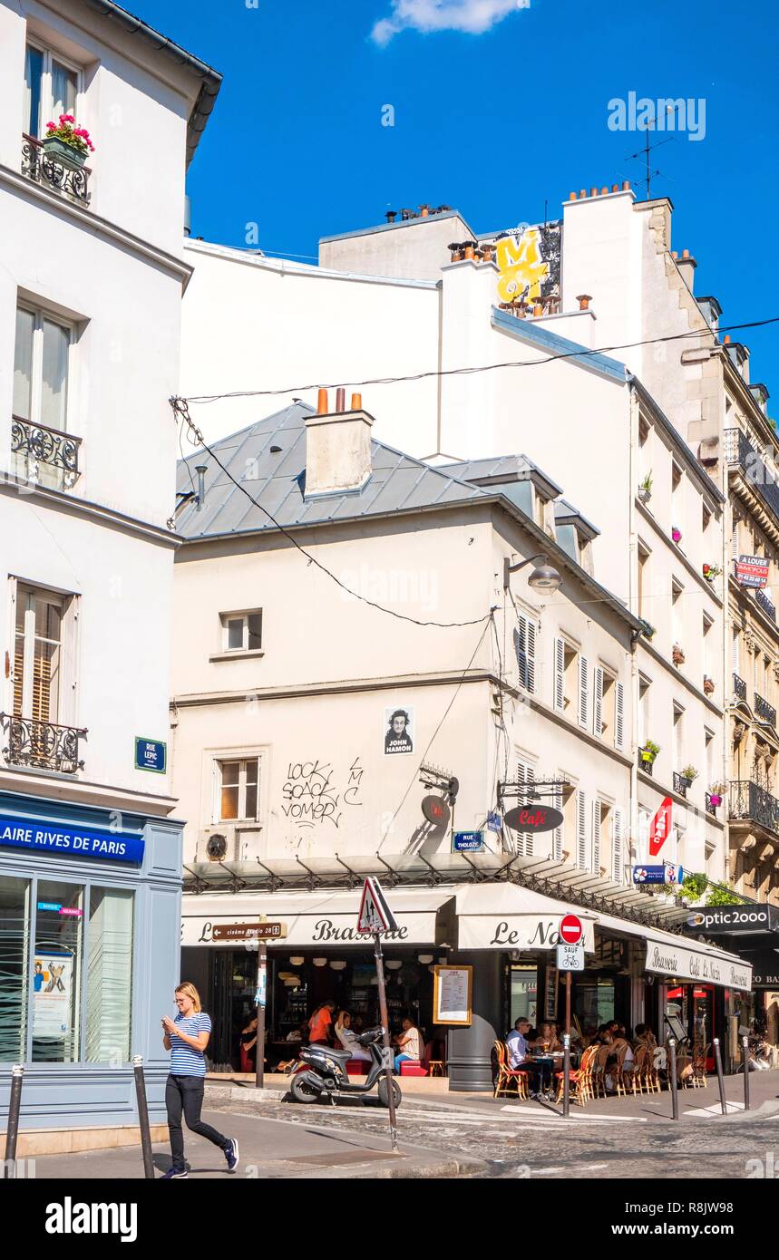 Frankreich, Paris, Rue des Abbesses Stockfoto