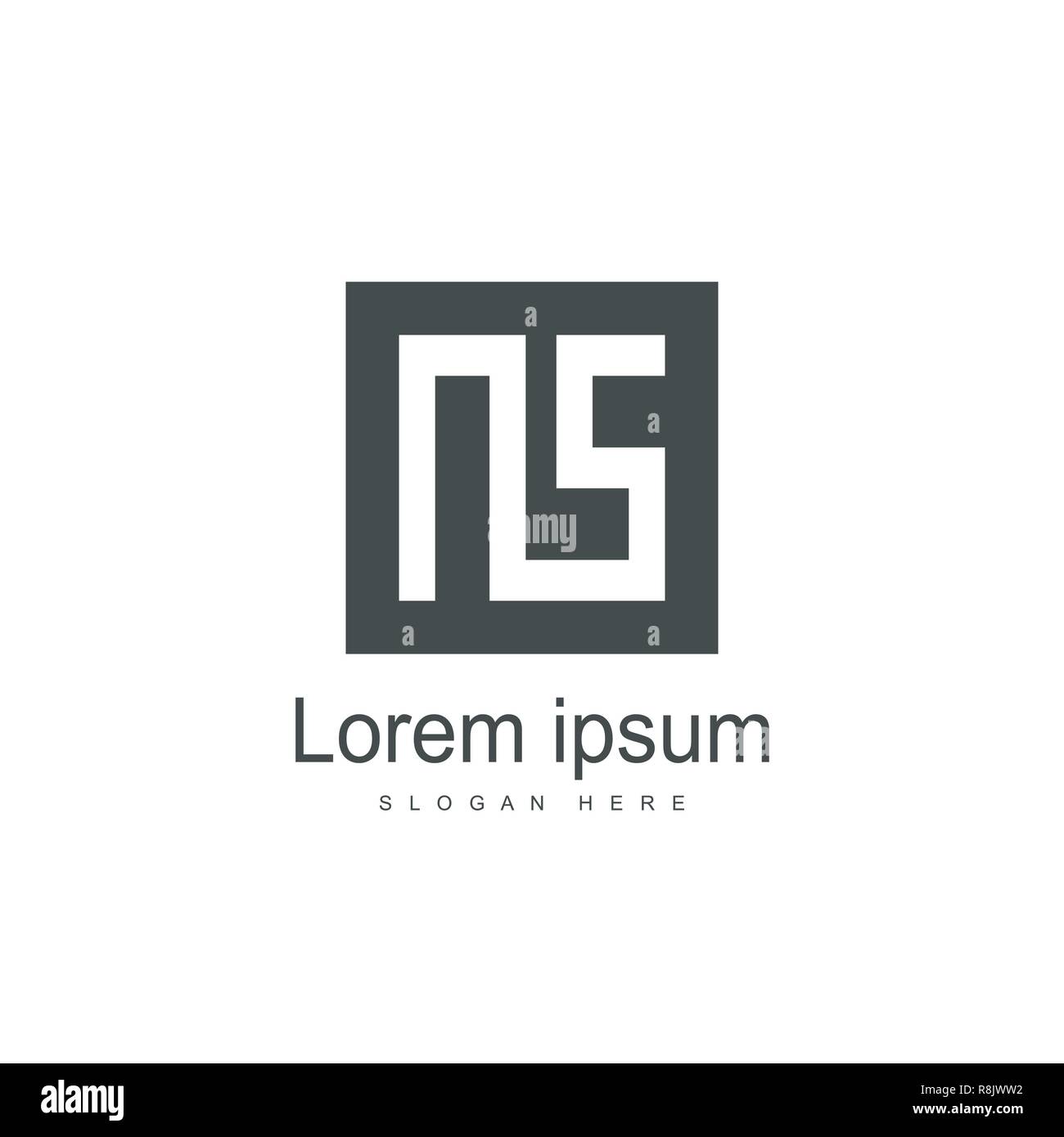 Initial NS Logo Vorlage Vektor Design Stock Vektor