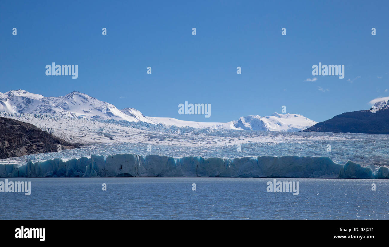 Glacier am Lago Grey, Patagonien Chile Stockfoto