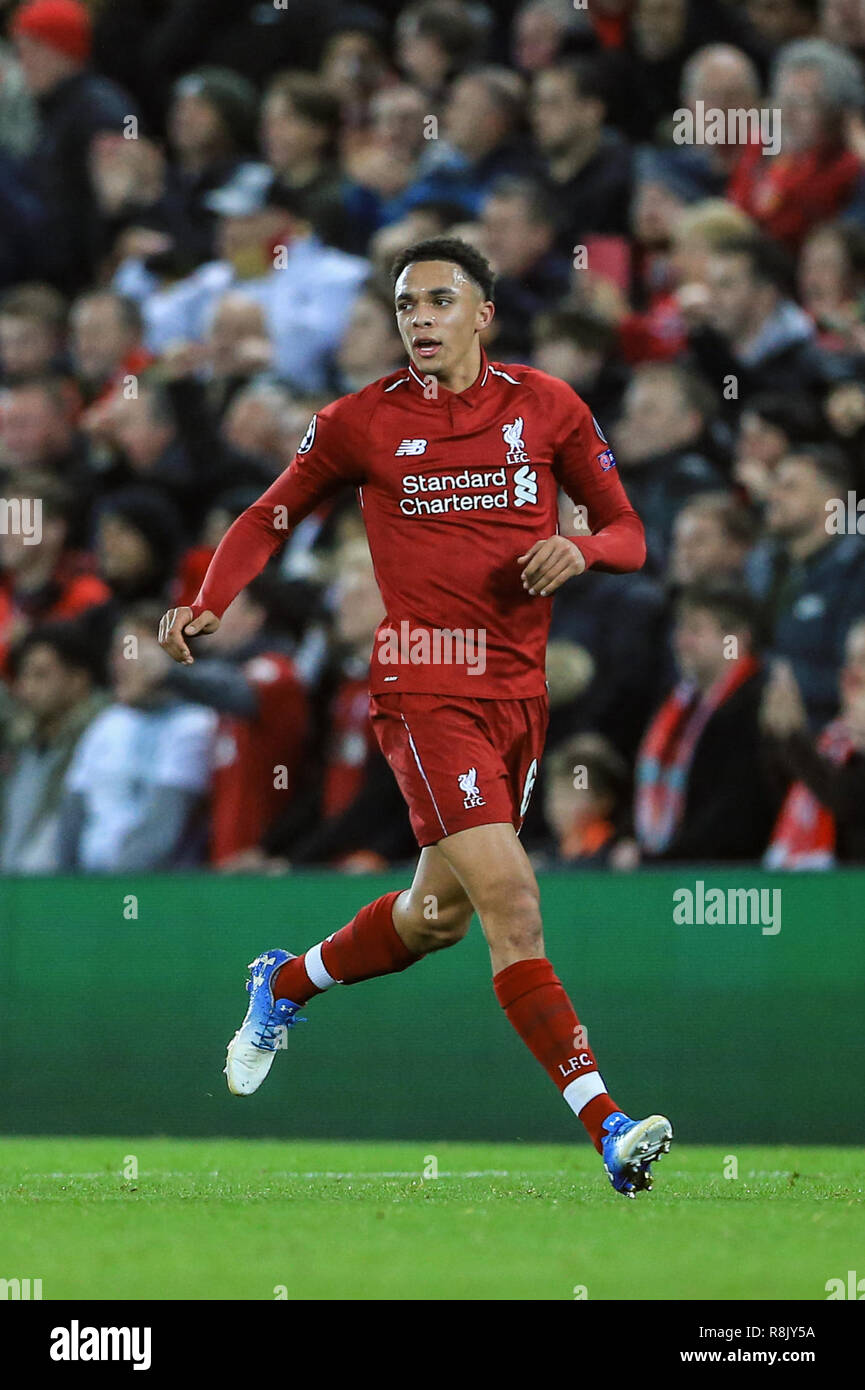 11. Dezember 2018, Liverpool, Liverpool, England, UEFA Champions League, Liverpool v Napoli; Trent Alexander-Arnold (66) von Liverpool Credit: Mark Cosgrove/News Bilder Stockfoto