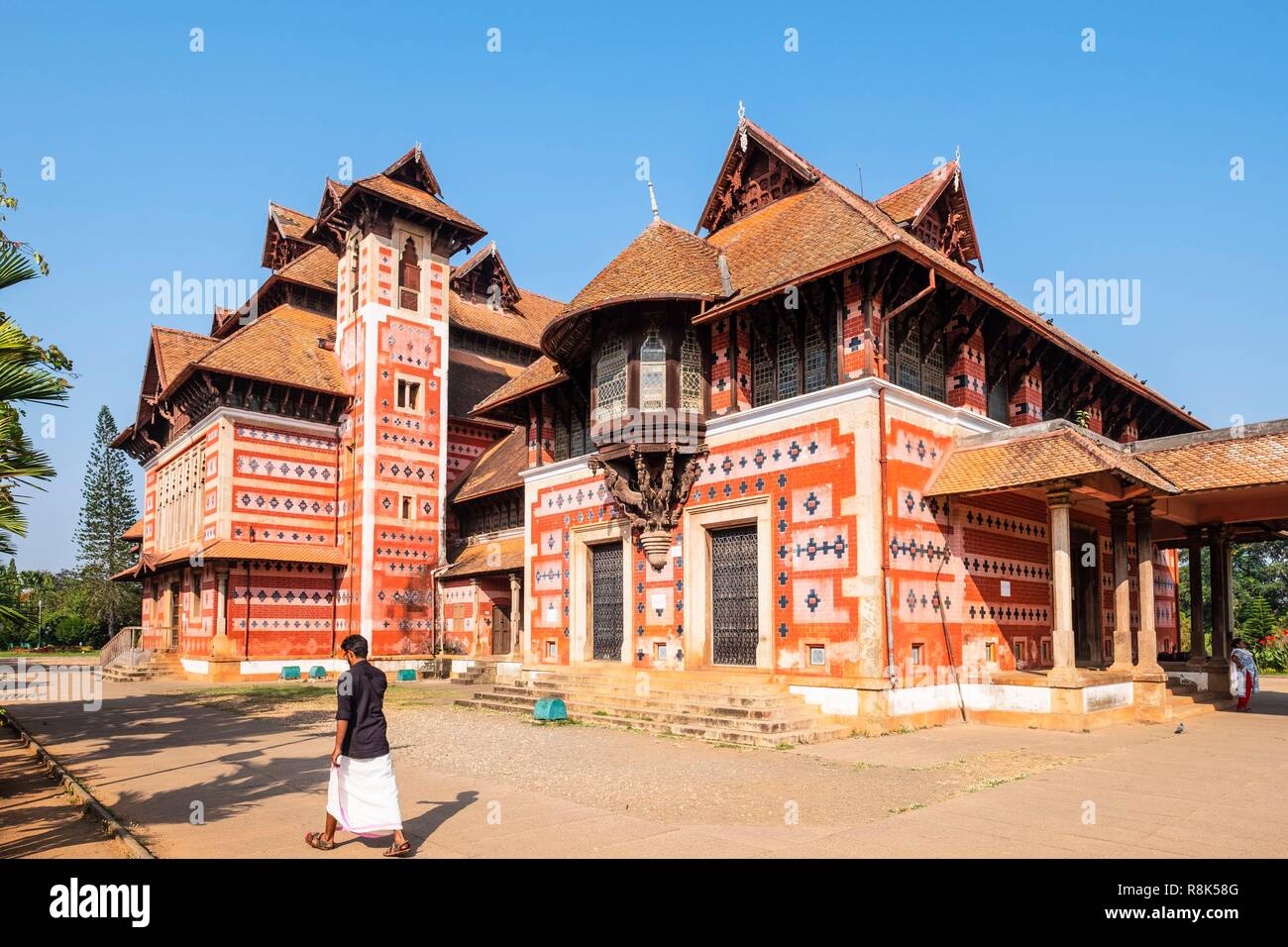 Indien, Bundesstaat Kerala, Thiruvananthapuram (Trivandrum), Hauptstadt von Kerala, Napier Museum (19. Jahrhundert) ist eine Kunst- und Naturhistorischen Museum Stockfoto