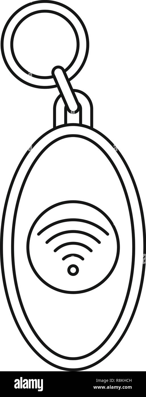 Nfc Schmuckstück Symbol. Übersicht nfc Schmuckstück vektor Symbol für Web Design auf weißem Hintergrund Stock Vektor