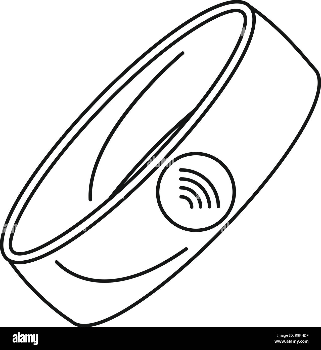 Nfc smart Armband Symbol. Übersicht nfc smart Armband Vector Symbol für Web Design auf weißem Hintergrund Stock Vektor