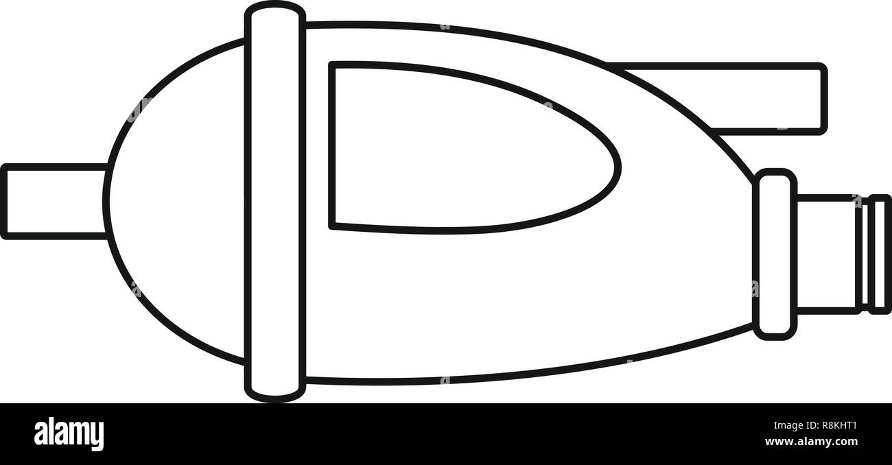 Pool Sauger Machine Symbol. Umrisse Pool, Saugleistung vektor Symbol für Web Design auf weißem Hintergrund Stock Vektor