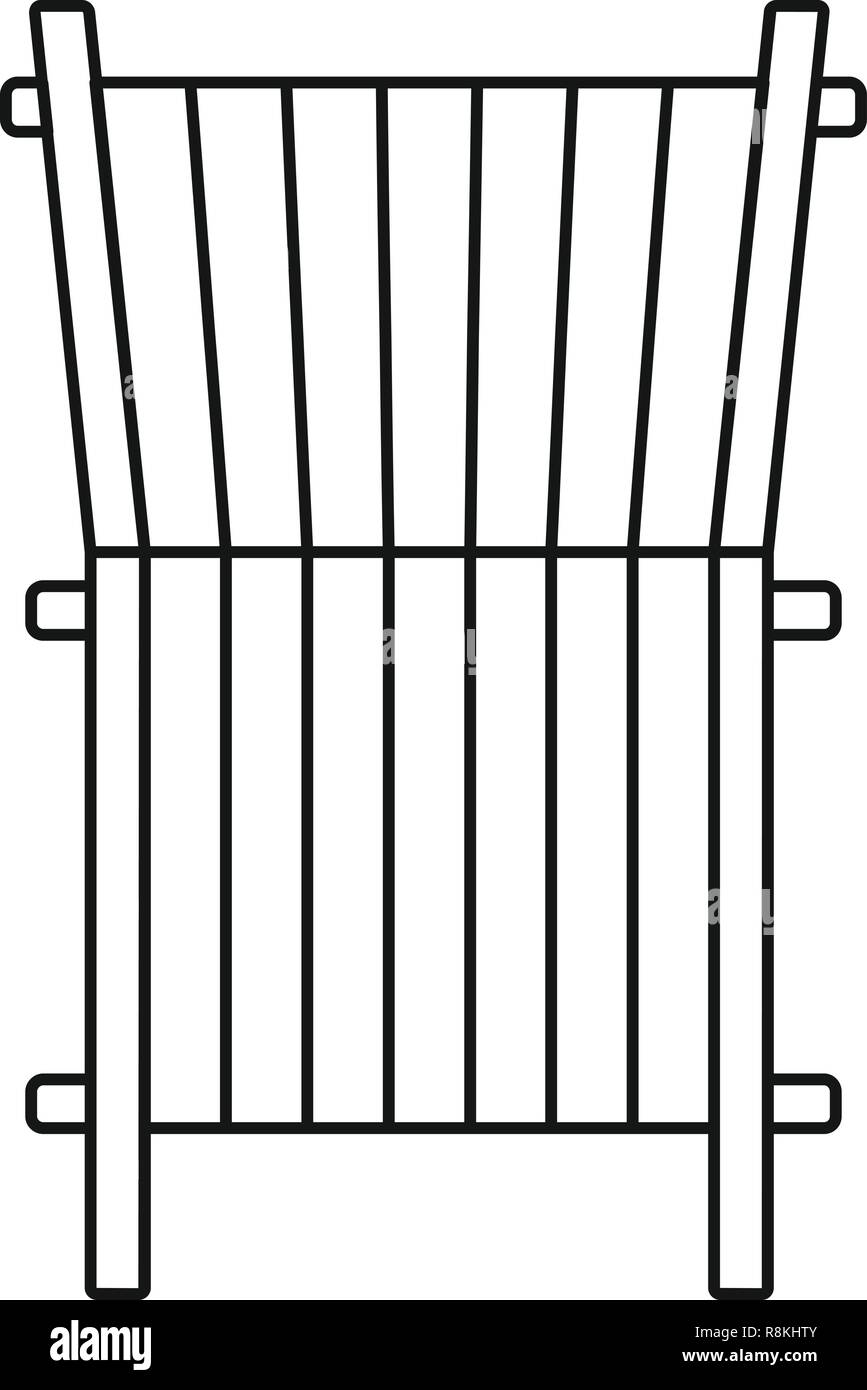 Strand Liegestuhl Symbol. Umrisse Strand Liegestuhl vektor Symbol für Web Design auf weißem Hintergrund Stock Vektor