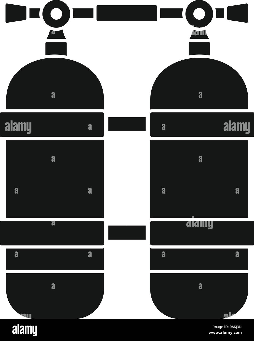 Scuba tank Symbol. Einfache Abbildung von Scuba tank Vektor Symbol für Web Design auf weißem Hintergrund Stock Vektor