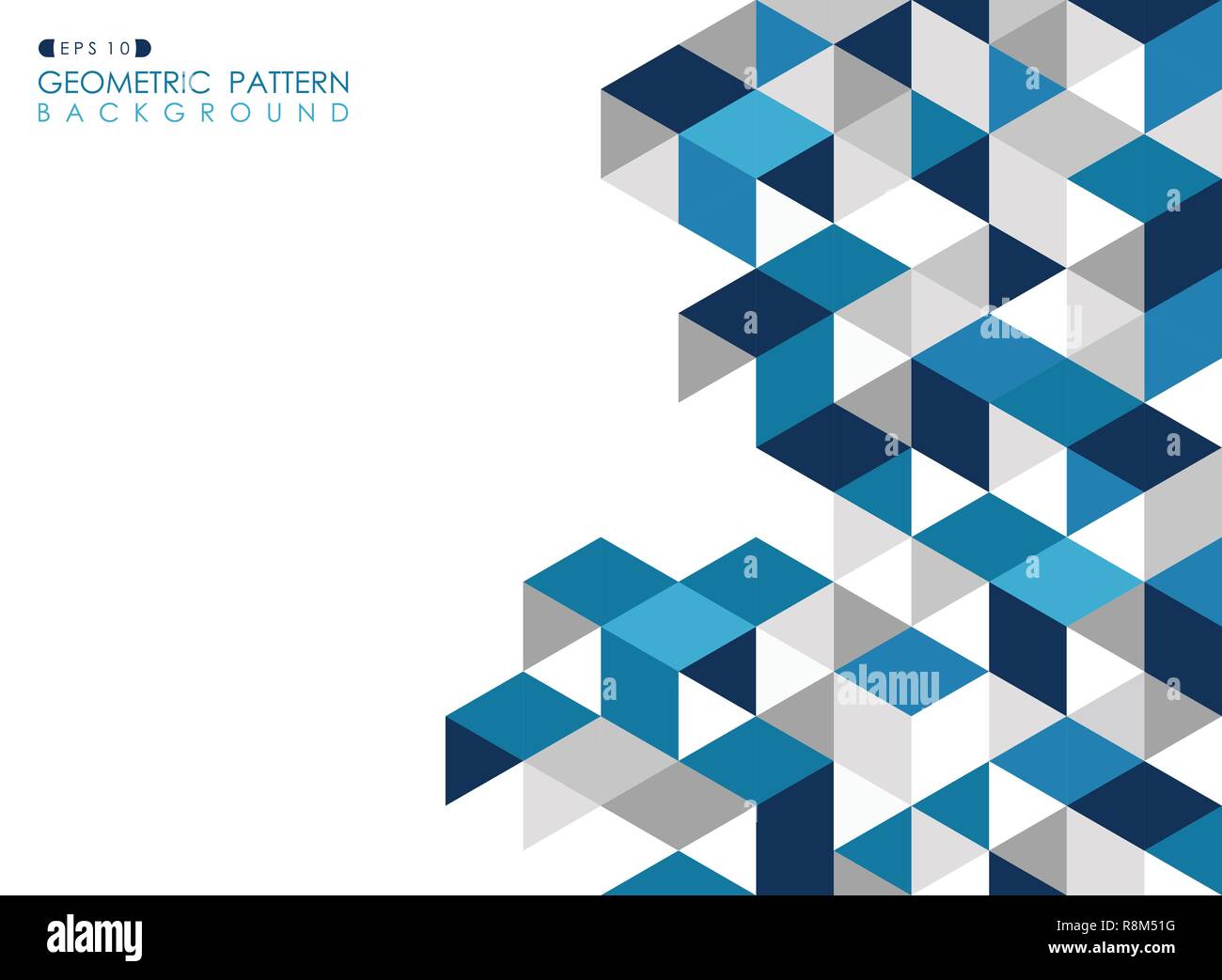 Abstrakte Dunkelblau geometrischen Hintergrund mit polygonalen Dreiecke, Vector EPS 10. Stock Vektor