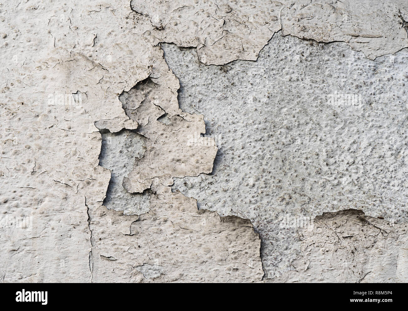 Abblätternde Farbe an der Wand Textur. Stockfoto