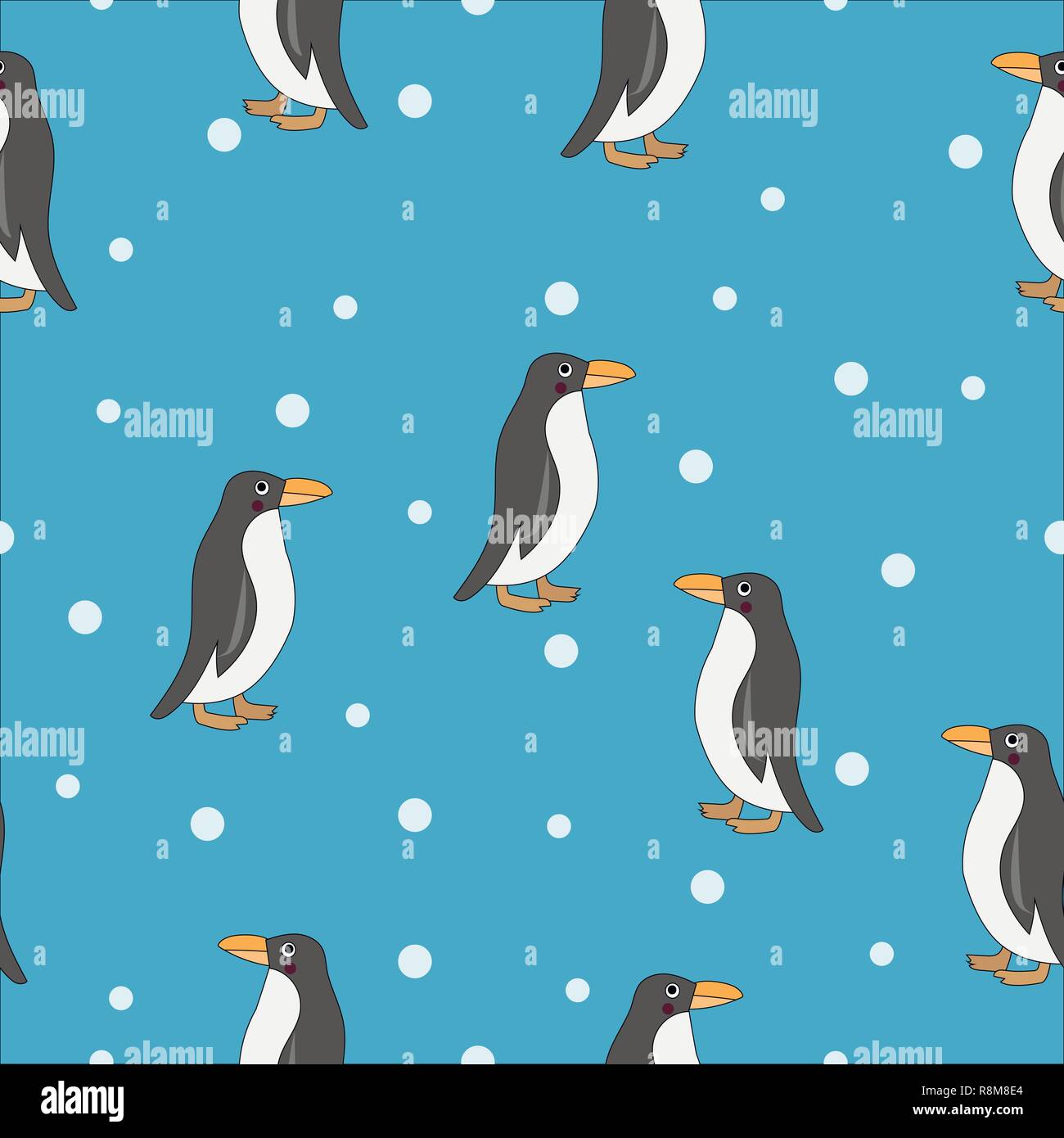 Cute penguin nahtlose Muster. Stock Vektor