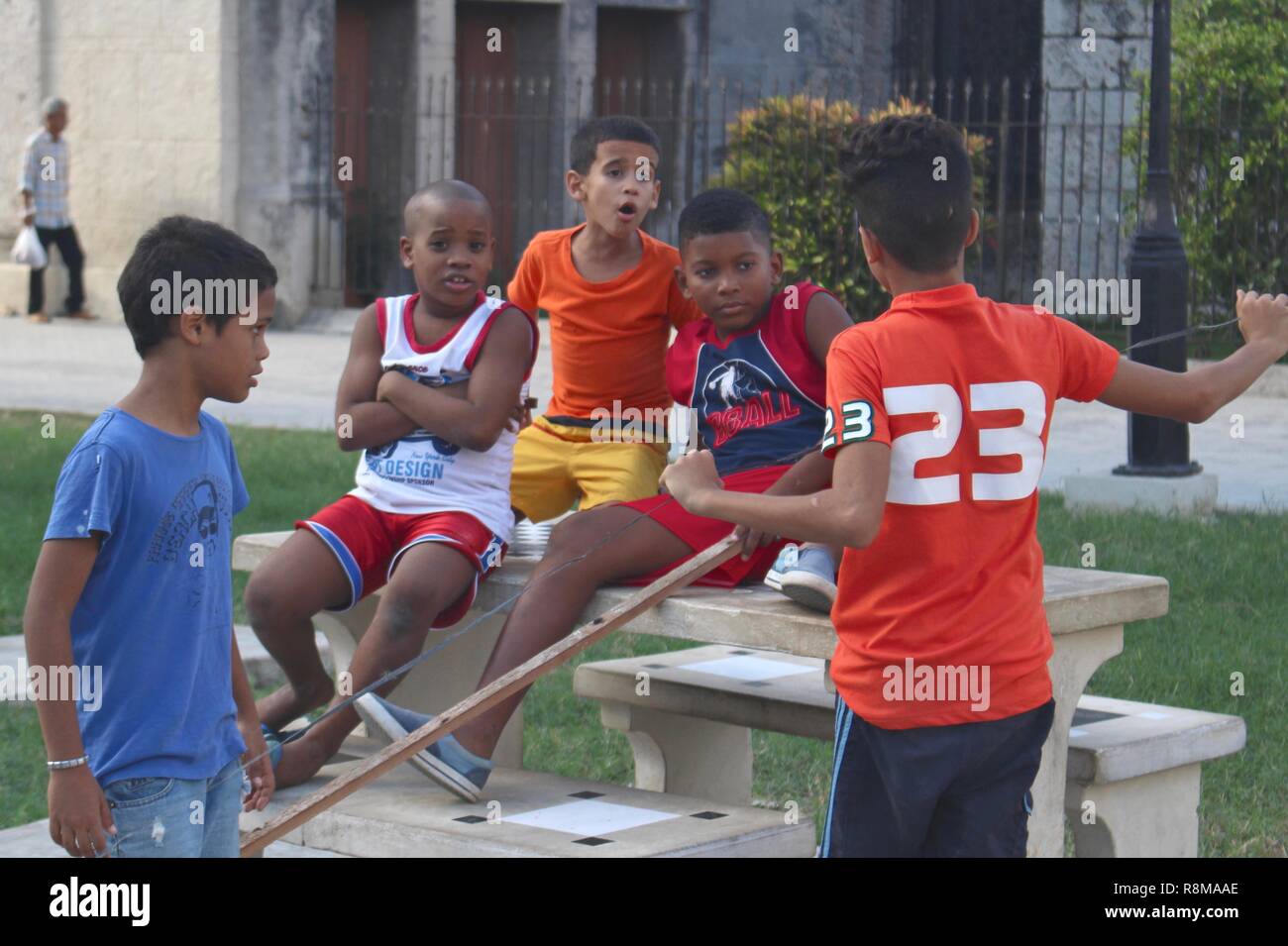 Kinder in der Altstadt von Havanna Stockfoto