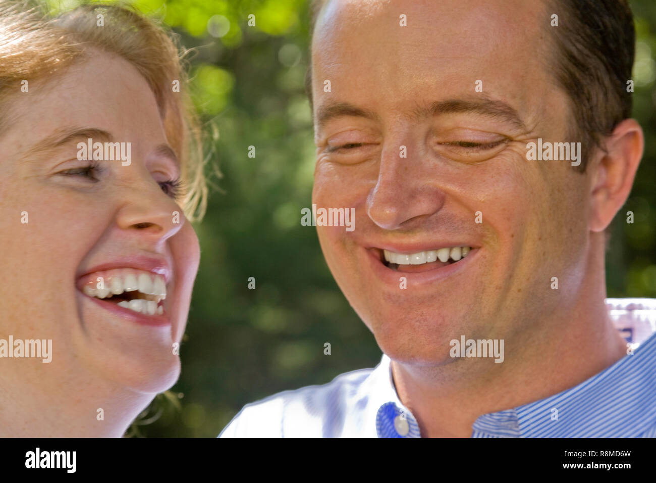 Paar lachen zusammen, USA Stockfoto