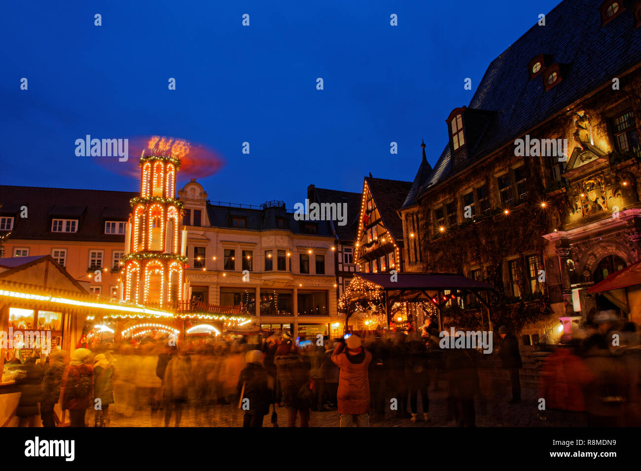 Weihnachtsmarkt in Quedlinburg Stockfoto
