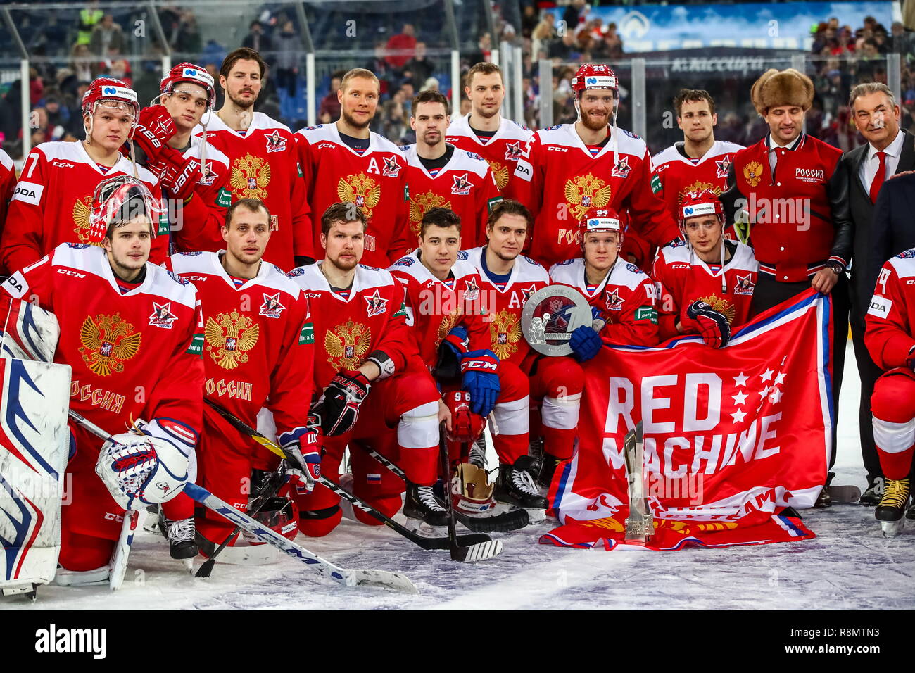 Russian Ice Hockey Team Pose Stockfotos Und Bilder Kaufen Alamy