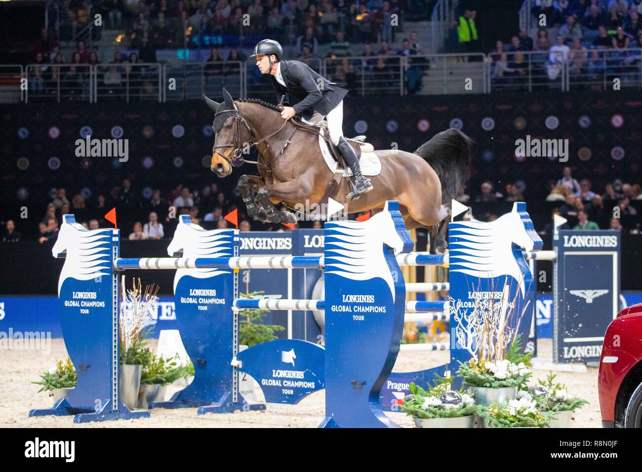 Prag, Tschechische Republik. 16 Dez, 2018. Scott Brash. Hallo, Herr Präsident. LGCT Super GP. Erste Runde. Springen. Prag Endspiele. 15.12.2018. Credit: Sport in Bildern/Alamy leben Nachrichten Stockfoto