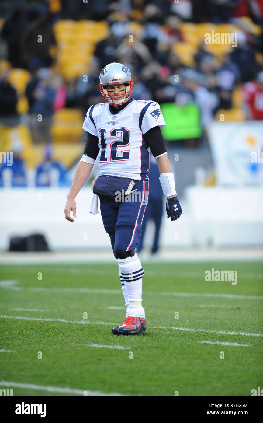 Pittsburgh, PA, USA. 16 Dez, 2018. Patrioten #12 Tom Brady während der Pittsburgh Steelers vs New England Patriots Spiel am Heinz Feld in Pittsburgh, PA. Jason Pohuski/CSM/Alamy leben Nachrichten Stockfoto