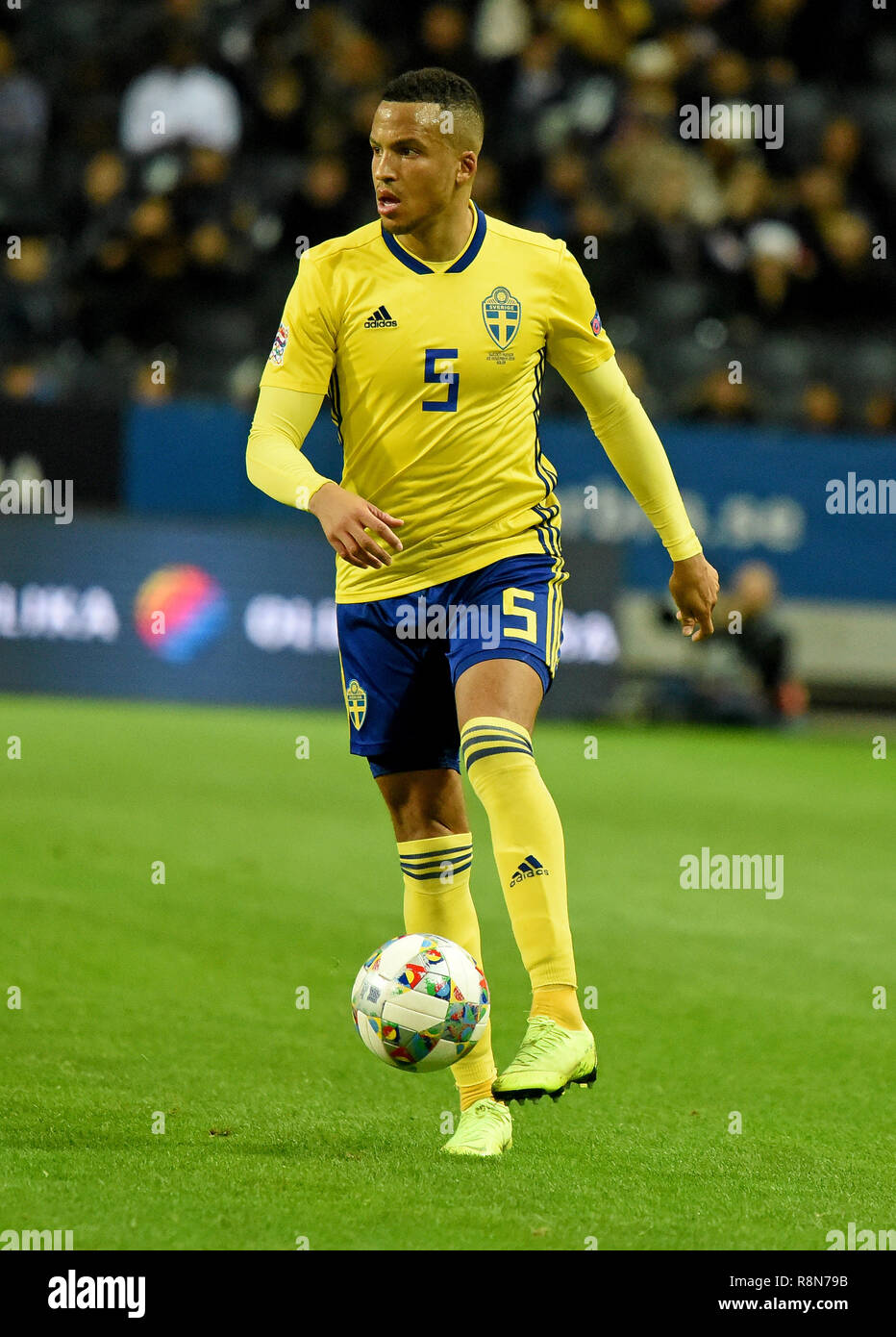 Solna Schweden 20 November 2018 Schweden Nationalmannschaft Links Zuruck Martin Olsson Wahrend Uefa Nationen Liga Match Schweden Vs Russland In Solna Stockfotografie Alamy