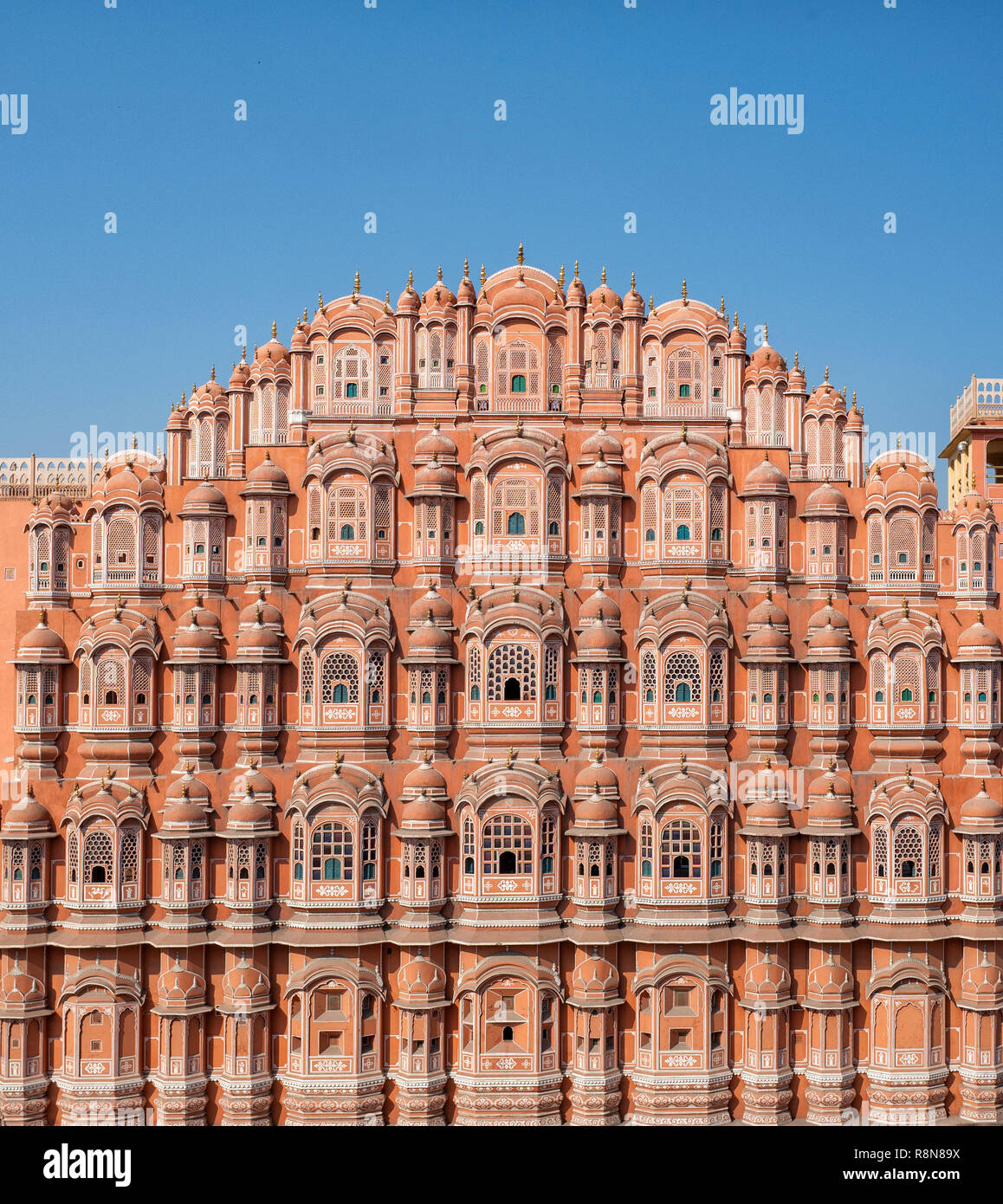 Hawa Mahal Palast (Palast der Winde), Jaipur, Rajasthan Stockfoto