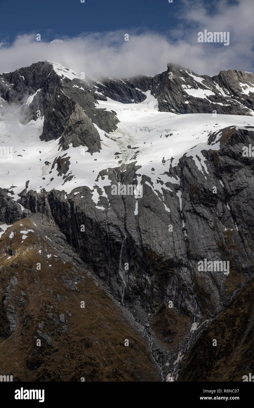 Blick vom französischen Ridge, Mt Aspiring Nationalpark, Neuseeland Stockfoto