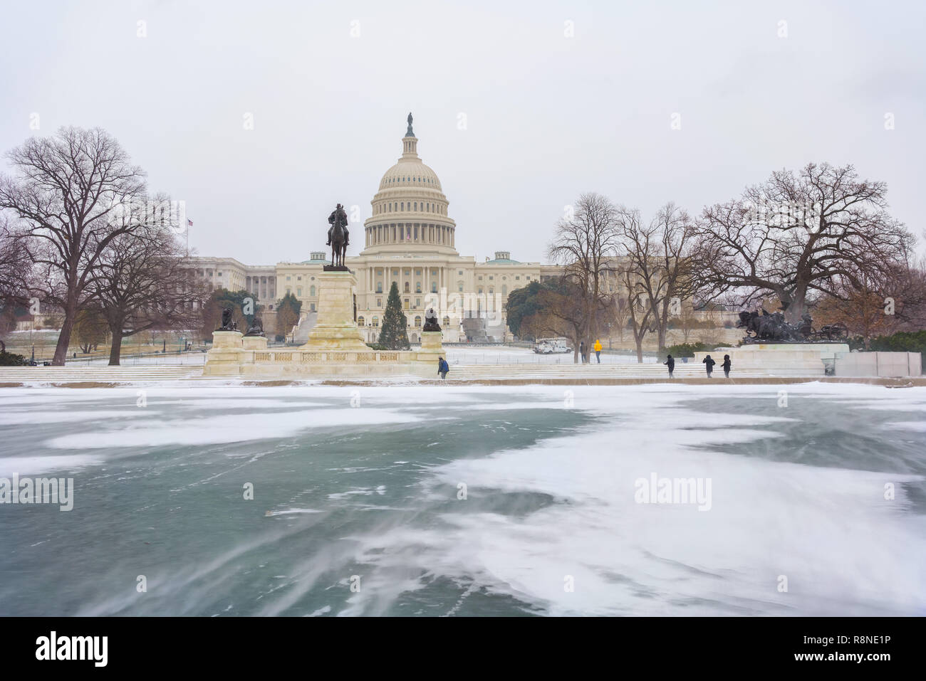 US Capitol in Washington DC im Winter Stockfoto